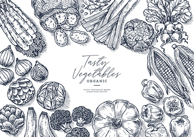 Autumn harvest autumn background farm ink leek potato pumpkin tasty template vector vegetables xara