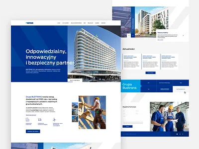 Construction company blue company construction corporate design minimal ui ux