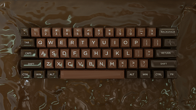 Chocolate Keycaps 3d blender keyboard keycaps