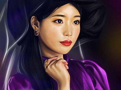 Asian Girl Digital Portrait art asian design digital digital art draw drawing drawn girl illustration ipad pro portrait procreate woman woman portrait women