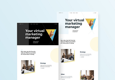 Early Concept For Marketing Website Project agency design figma marketing agency ui web design