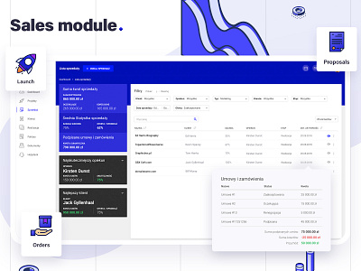 Sales module for interVi – CRM dashboard design document filters income manage management system manager money payments proposal provisions sale sales steps summary ui ux