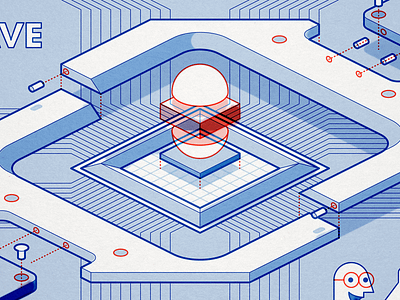 D-Wave Quantum Computing build chip circuit computing editorial ikea illustration instructions isometric metalab qbit quantum superposition