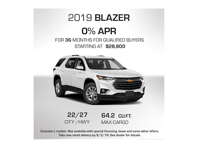 2019 Blazer ad banner ads ads design branding design retouche photo retouching web