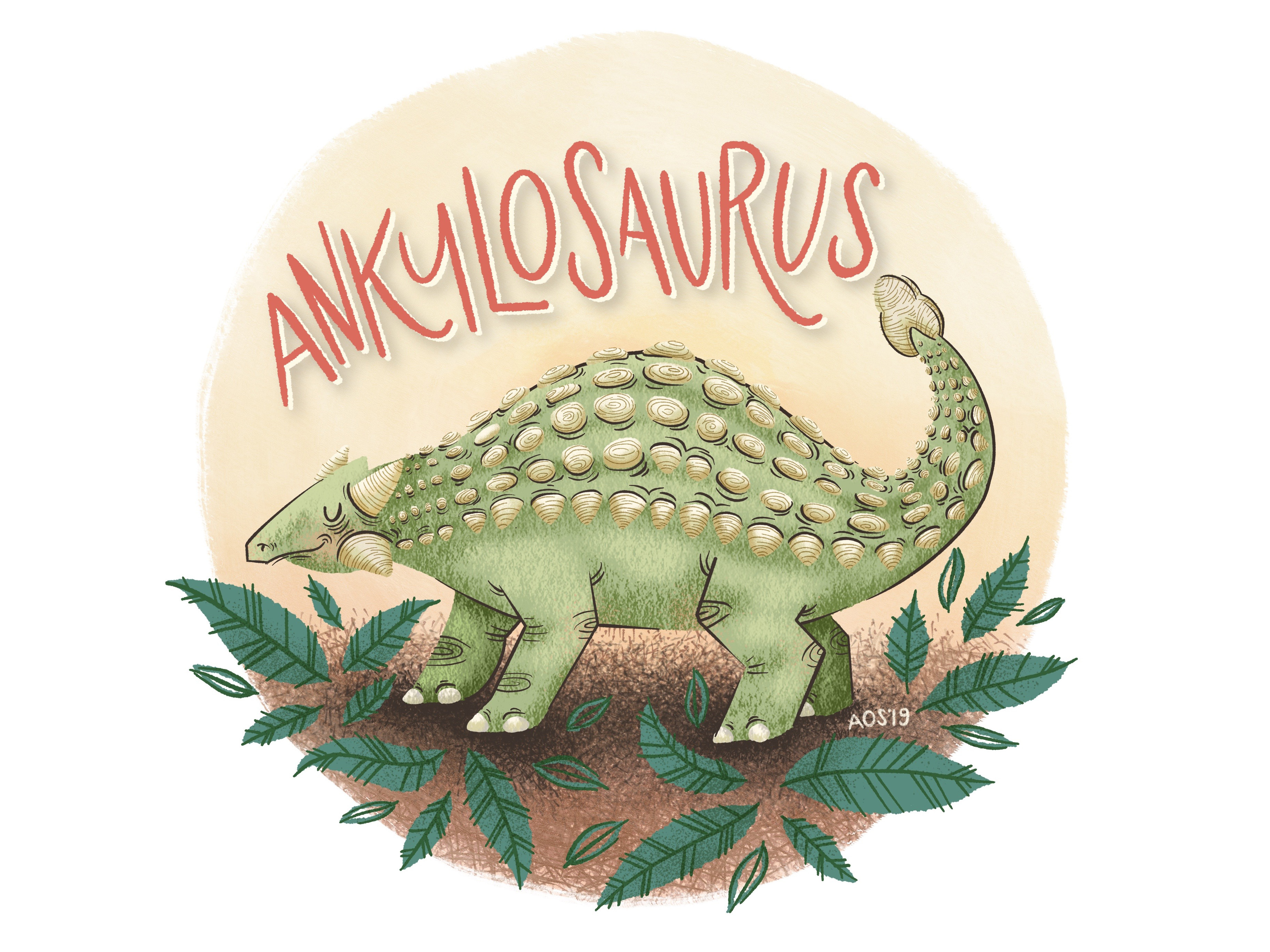 Example of A is for Ankylosaurus