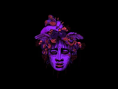 Medusa's Crush art death design doom handdrawn illustration metal shirtdesign texture vintage