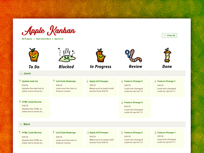 Apple Kanban austin austin designer branding chloe cook warren design designer illustration kanban typography ui ux web