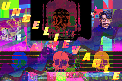 Corner The Field cigarette death design exploration glitch illustration portrait skull