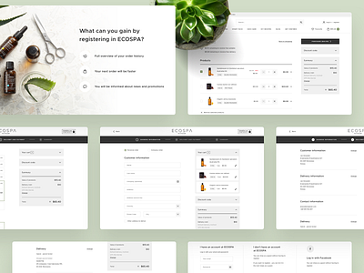 🌿 Ecospa - Checkout Process cart checkout diy cosmetics e commerce e shop e shopping e store ecommerce ecommerce app ecommerce outdoor ecommerce redesign ecommerce shop ecommerce website m commerce mcommerce mobile ecommerce online shop online store shopping app