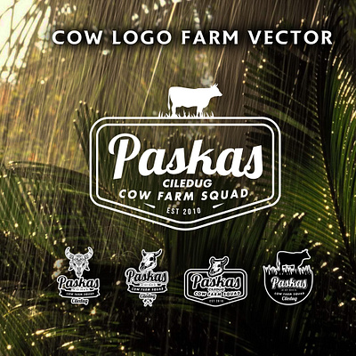 Cow Logo Vector animals animals logo badgelogo cow cowboy design farm logo design logodesign logotype skulllogo vector vectorart