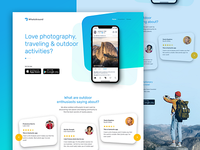 Landing Page - Social Media Application dailyui design inspiration landing ui uidesign uidesigner ux uxdesigner web website