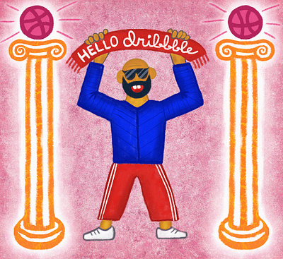 Hello Dribbble! debut illustration illustrator sport