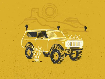 International Scout design illlustration suv vector art vintage