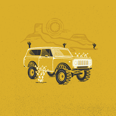 International Scout design illlustration suv vector art vintage