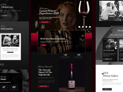 Wine Elementor Template branding elementor elementor pro gold guadalajara interface mexico red template uxui web webdesign wine