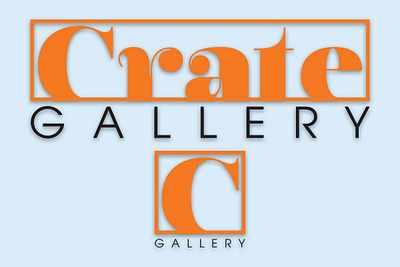 Crate Gallery Logo branding design illustrator logo minimal type typography vector