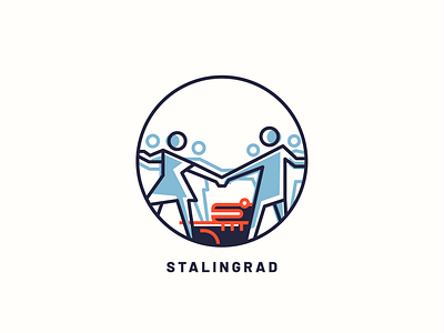 Stalingrad art design flat history icon illustration poster print print design stalingrad ui vector war web ww2