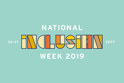 National Inclusion Week diversity illustration inclusion type type design typedesign typography