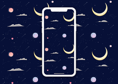 Daily UI #059 - Background Pattern background challenge constellation dailyui design galaxy illustration mobile pattern ui