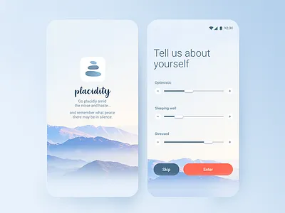 placidity android app logo mobile mobile ui ui ui design vector