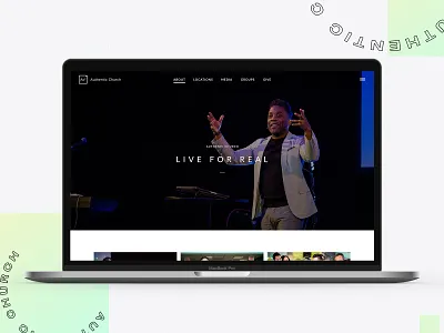 Authentic Church website shot branding design web web design website