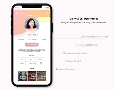 U1 day 6 user profile dailyui dailyui6 profile profile design ui user profile ux