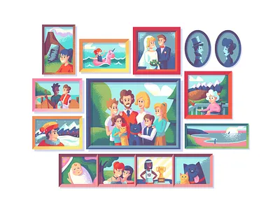 Justify: Family Portraits family family portrait family tree frames illustration illustrations illustrator photographs photoshop pictures portrait portraits retro supply texture
