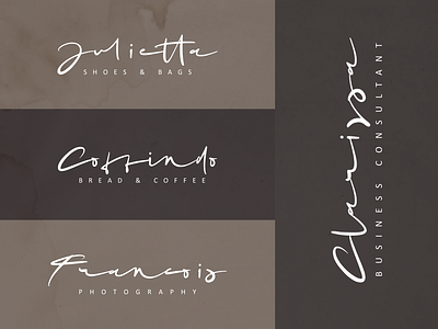 Logo Example "Mrs. Santhi" branding card card design font fonts handletter logo love signature typography vintage logo