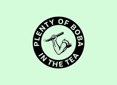 Plenty of Boba in the Tea boba branding bubble tea design icon identity illustration illustrator logo mark type vector