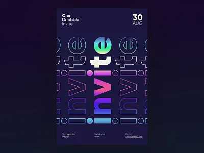 Invite design dribbble dribbble invites how illustration invite join poster typography
