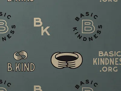 Basic Kindness branding custom design graphic illustration logo mark type typography vintage