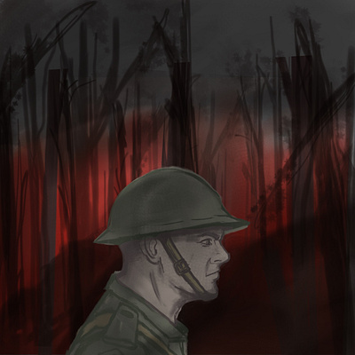 The Battle of Belleau Wood battle belleau forest illustraion marine military soldier wood woods world war world war 1 wwi