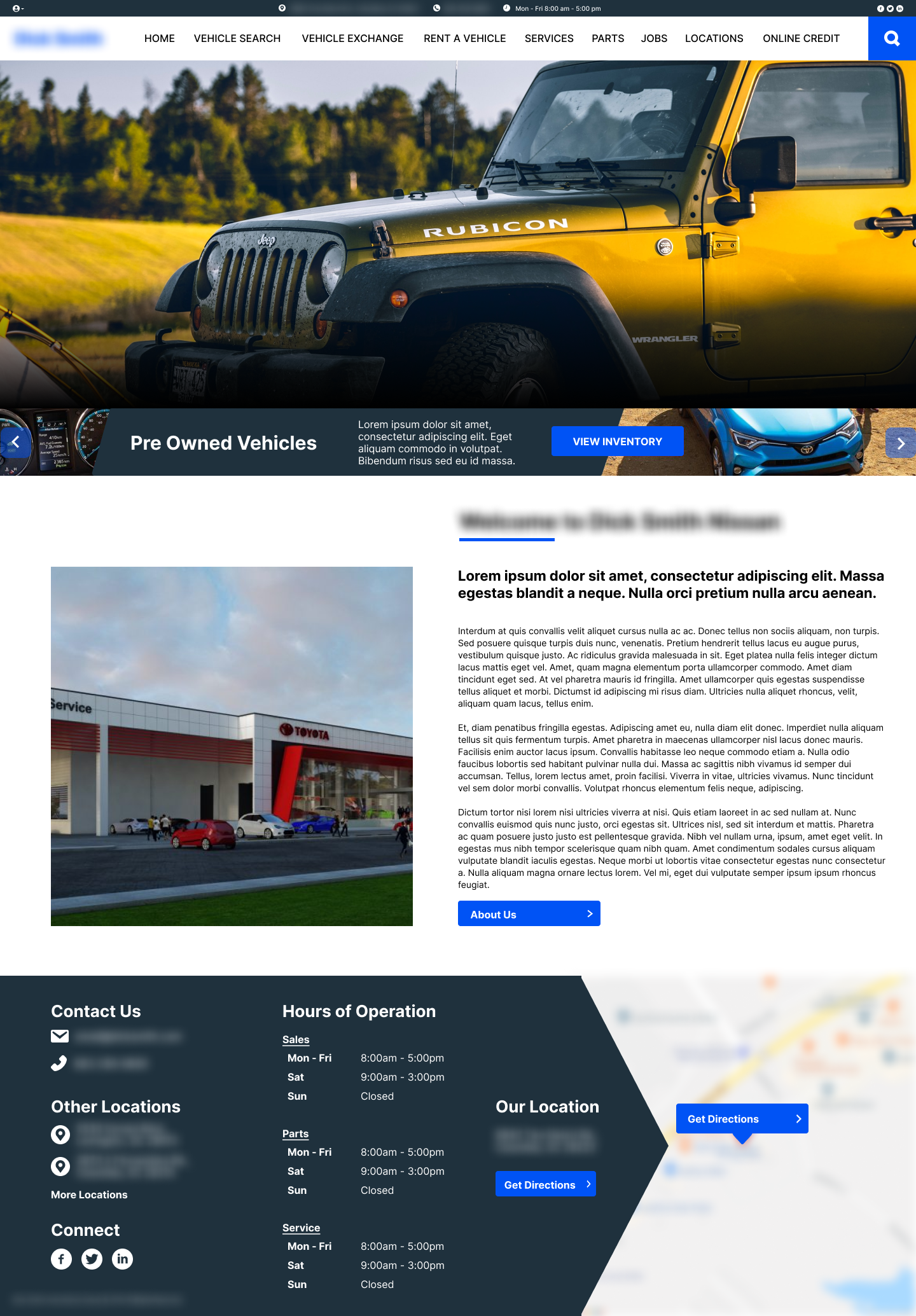 Example of Vehicle Dealership Redesign