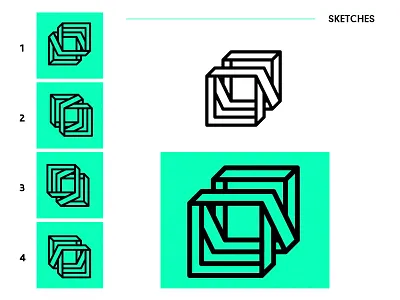 sketches aqua boxes icons illustration logo logos sketch ux