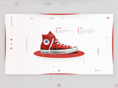Converse Landing Page art direction branding design flat minimal ui ux web website