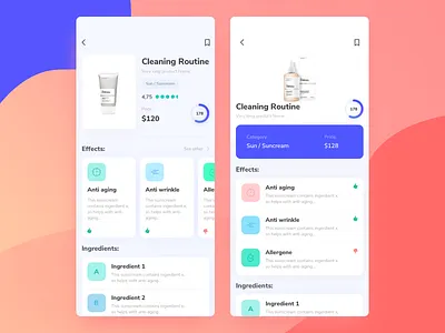 Skincare App app brand branding card creativity design ios list product design product page ui ux