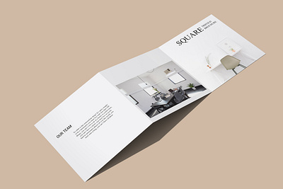 Square Trifold Brochure Mockup magazine mockup square