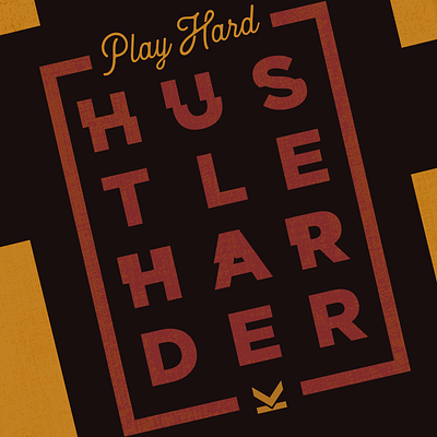 Hustle Harder illustration typedesign