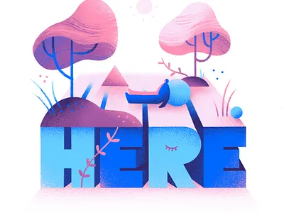 here be here be here now be present calm conceptual conceptual illustration editorial illustration illustration mindful peaceful surreal