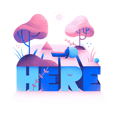 here be here be here now be present calm conceptual conceptual illustration editorial illustration illustration mindful peaceful surreal