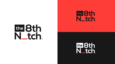 Brand Concept – The 8th Notch black brand brand identity branding clean logo minimal notch orange simple