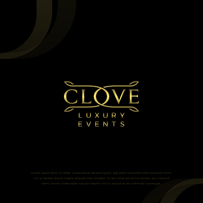 Clove Luxury Events brand clean design event golden graphic icon iconography identity logo mark symbol typography