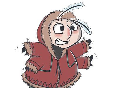 Eskimo Bug cartoon children cute eskimo frozen funny ice illustration parka