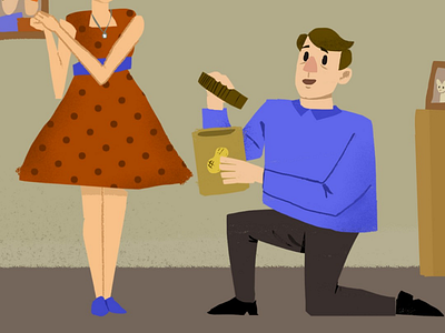 Peanut Butter Proposal cartoon diamonds fun fact illustration peanut butter