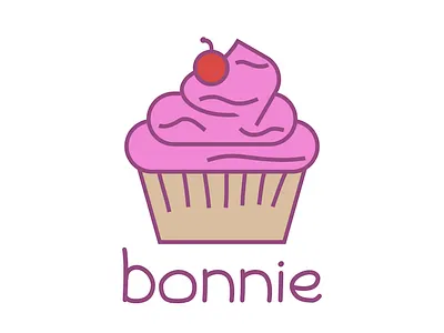 Bonnie - DAY 18 (Daily Logo Challenge) branding cupcake daily dailylogo dailylogochallenge dailylogodesign logo logo design logodesign vector