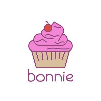 Bonnie - DAY 18 (Daily Logo Challenge) branding cupcake daily dailylogo dailylogochallenge dailylogodesign logo logo design logodesign vector