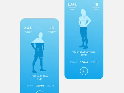 Water Tracker Concept app ios tracker ui water