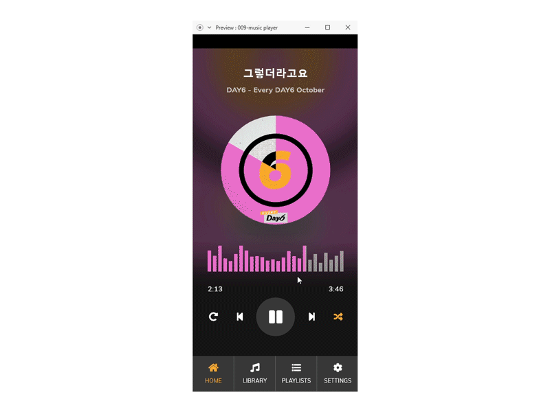 Daily UI #009 Music Player daily ui dailyui kpop music player