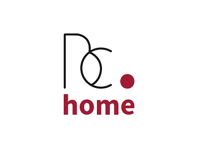 B&C Home branding design illustrator logo minimal typography ui vector