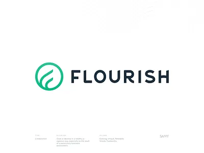 Flourish Branding agency bold branding branding agency f hand drawn icon identity lines logo photography savvy texture type typogaphy